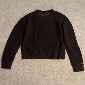 ALO Yoga Dark Brown Cropped Sweatshirt Small